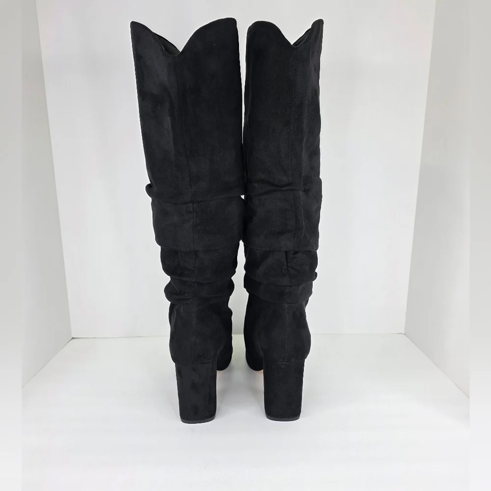Marc Fisher Fadwa Fadora Slouchy Layered Pointed Block Boot Heel Women's Size 8M